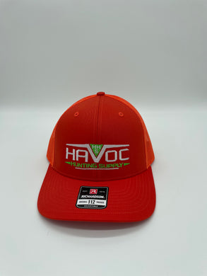 Havoc Hat- Deer Hunter Orange with Orange Netting on