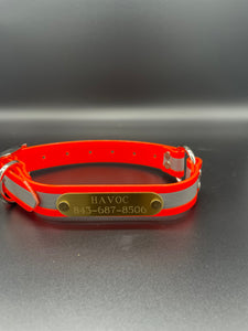 Brass Name Tag 19" Collar (3/4" Wide)
