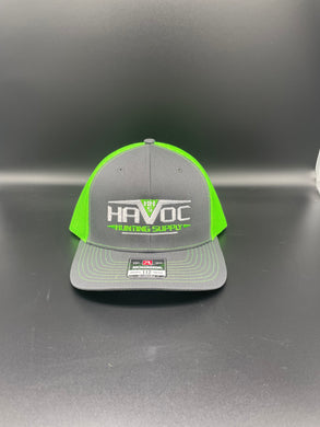 Havoc Hat - Charcoal with Neon Green Mesh Back