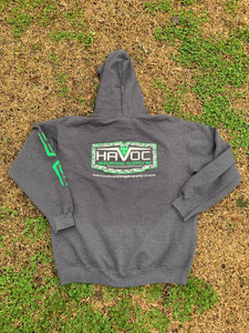 Havoc Hunting Supply Hoodie-Grey with Green