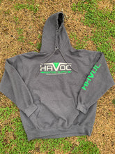 Load image into Gallery viewer, Havoc Hunting Supply Hoodie-Grey with Green