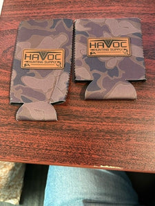 Havoc Leather Patch Camo Koozie