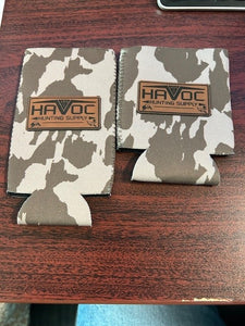 Havoc Leather Patch Camo Koozie