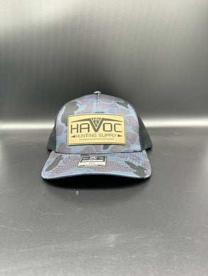 Blue Old School Camo Hat - Havoc Patch