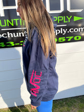 Load image into Gallery viewer, Havoc Hunting Supply Hoodie-Navy with Pink