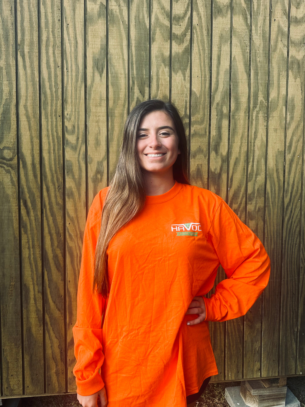 Havoc Hunting Supply Long Sleeve Orange T-Shirt