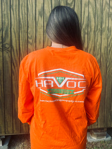 Havoc Hunting Supply Long Sleeve Orange T-Shirt