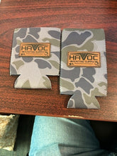 Load image into Gallery viewer, Havoc Leather Patch Camo Koozie