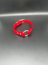 Load image into Gallery viewer, Black Name Tag 19" Solid Dayglo Collar with D-Ring and Center Ring - 1" Wide