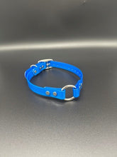 Load image into Gallery viewer, Black Name Tag 19" Solid Dayglo Collar with D-Ring and Center Ring - 1" Wide