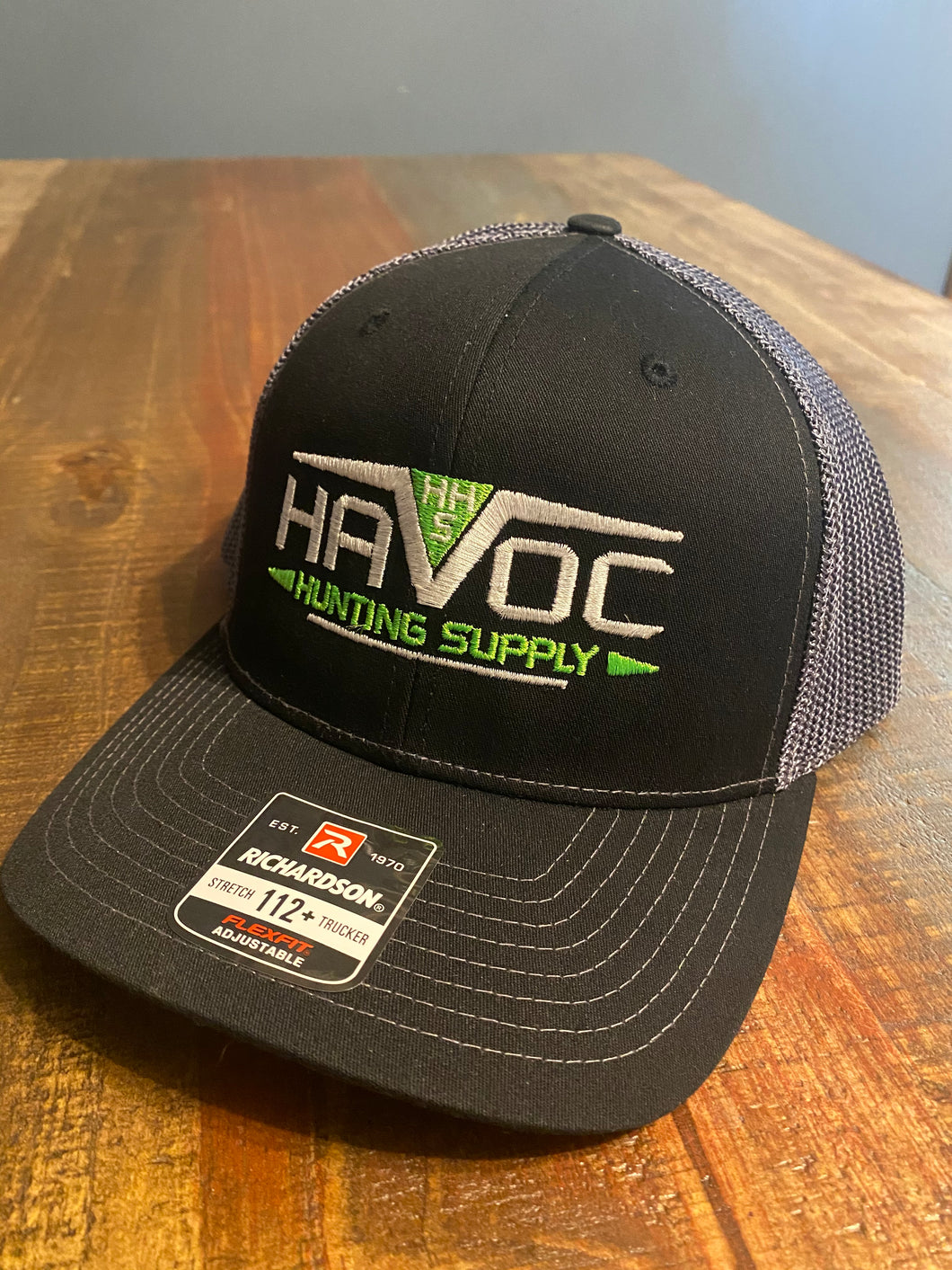 Havoc Hat- Black with Grey Netting